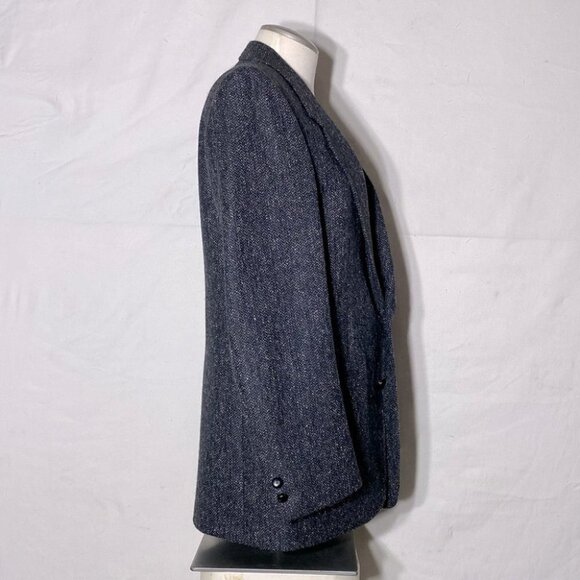 Vintage The Bay Shipley Charcoal Grey Wool Silk Blend Blazer 39R - Picture 5 of 13